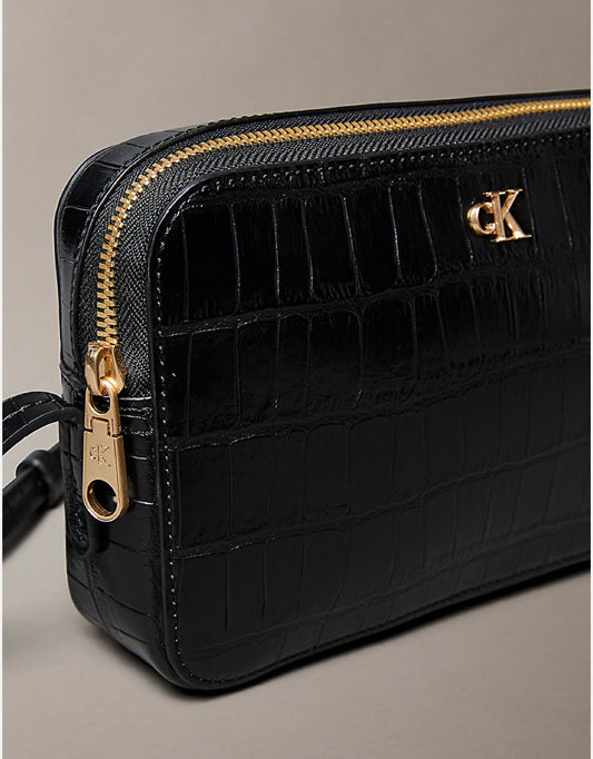 CALVIN KLEIN CROC EFFECT CROSSBODY BAG