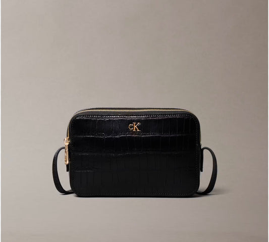 CALVIN KLEIN CROC EFFECT CROSSBODY BAG