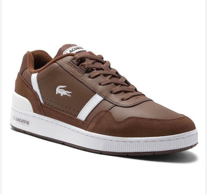 LACOSTE T-CLIP LEATHER TRAINERS
