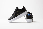 NIKE AIR-FORCE 1 LOW BLACK METALLIC SWOOSH