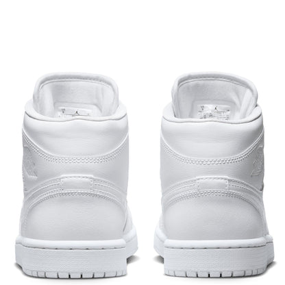 NIKE JORDAN 1 MID TRIPLE WHITE
