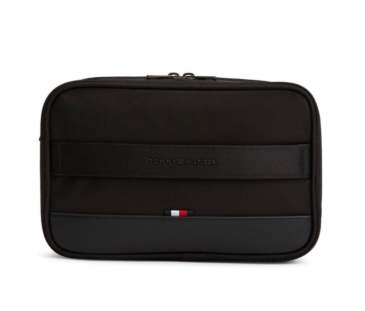 TOMMY HILFIGER BLACK METAL LOGO BAG