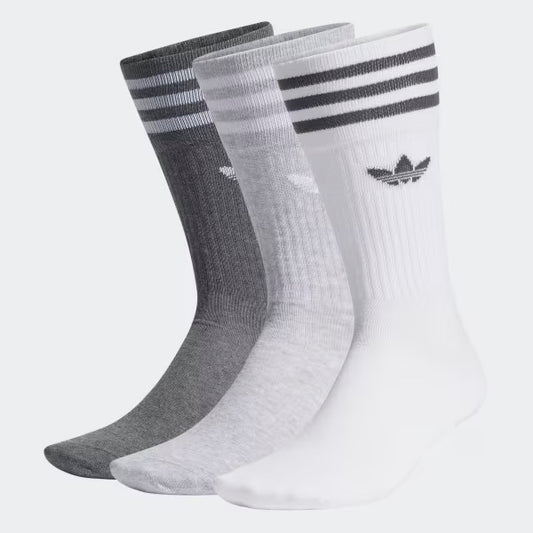 ADIDAS SIOLID CREW SOCKS (3 PAIRS)