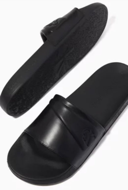 CALVIN KLEIN FAUX LEATHER SLIPPER