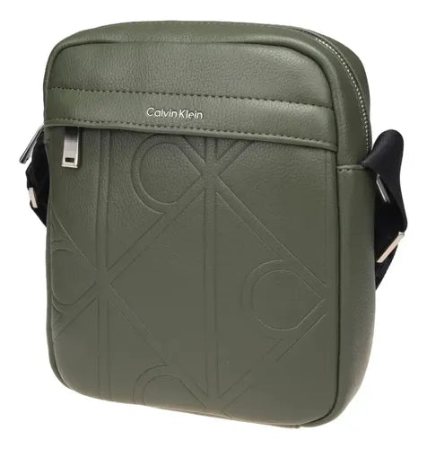 CALVIN KLEIN Monogram Debossed Reporter Bag