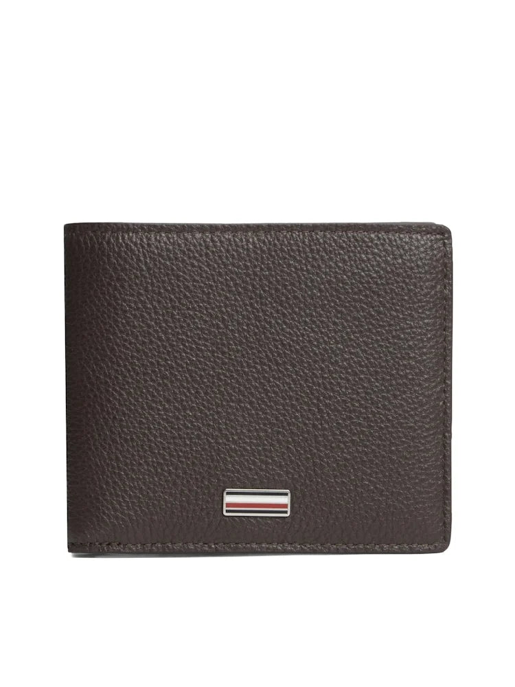 TOMMY HILFIGER Signature Plaque Leather Bifold Wallet