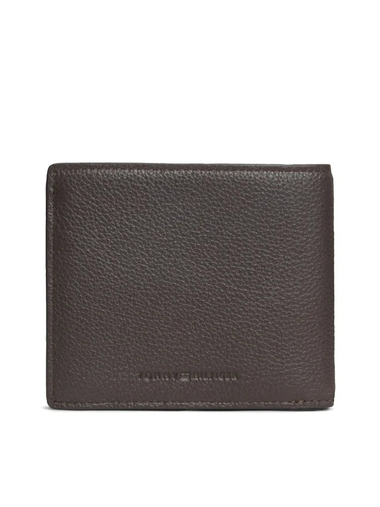 TOMMY HILFIGER Signature Plaque Leather Bifold Wallet